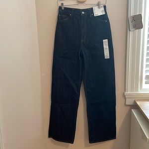 Uniqlo wide leg jeans 24” high-waist NWT